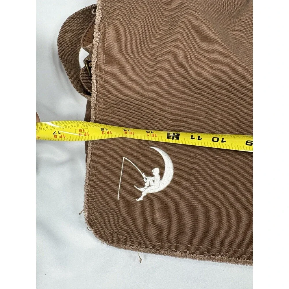 Authentic Pigment Brown Canvas Crossbody Messenger Bag Dreamworks Embroidered